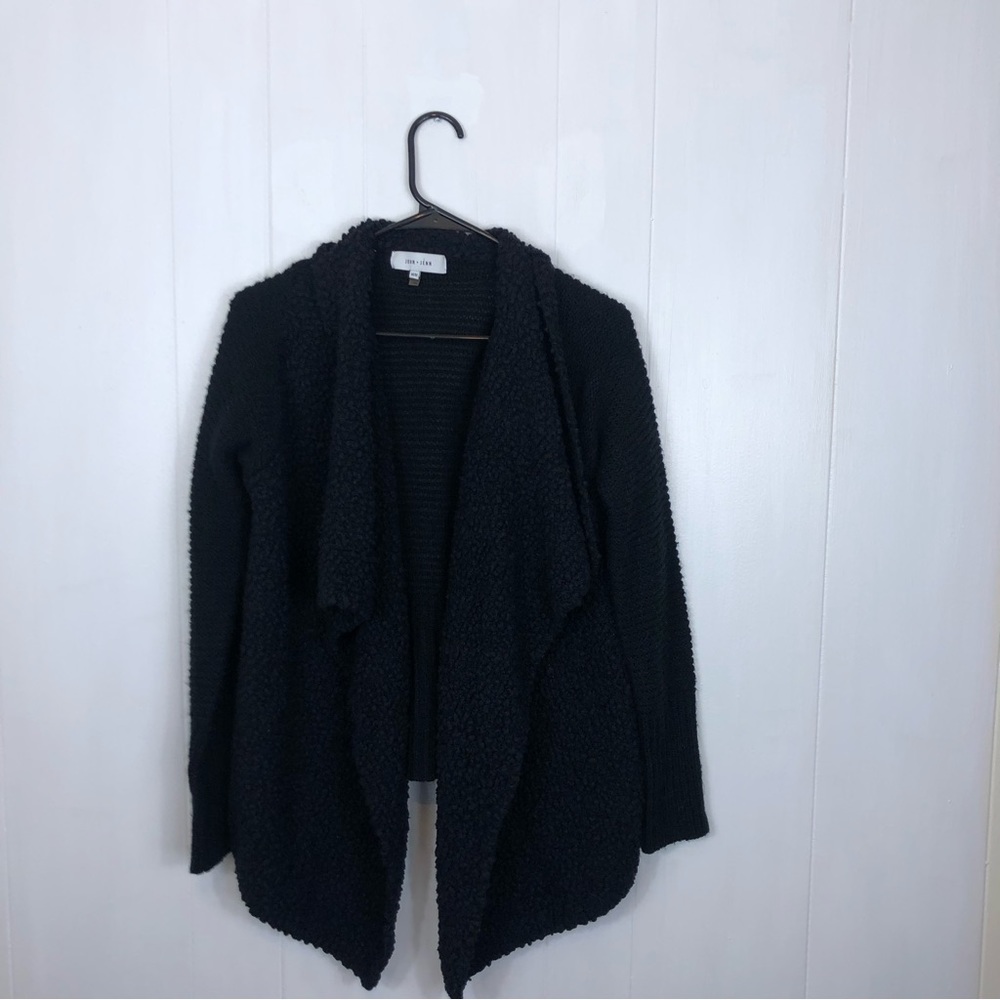 Anthropologie John + Jenn Knit Popcorn Open Cardigan Sz M